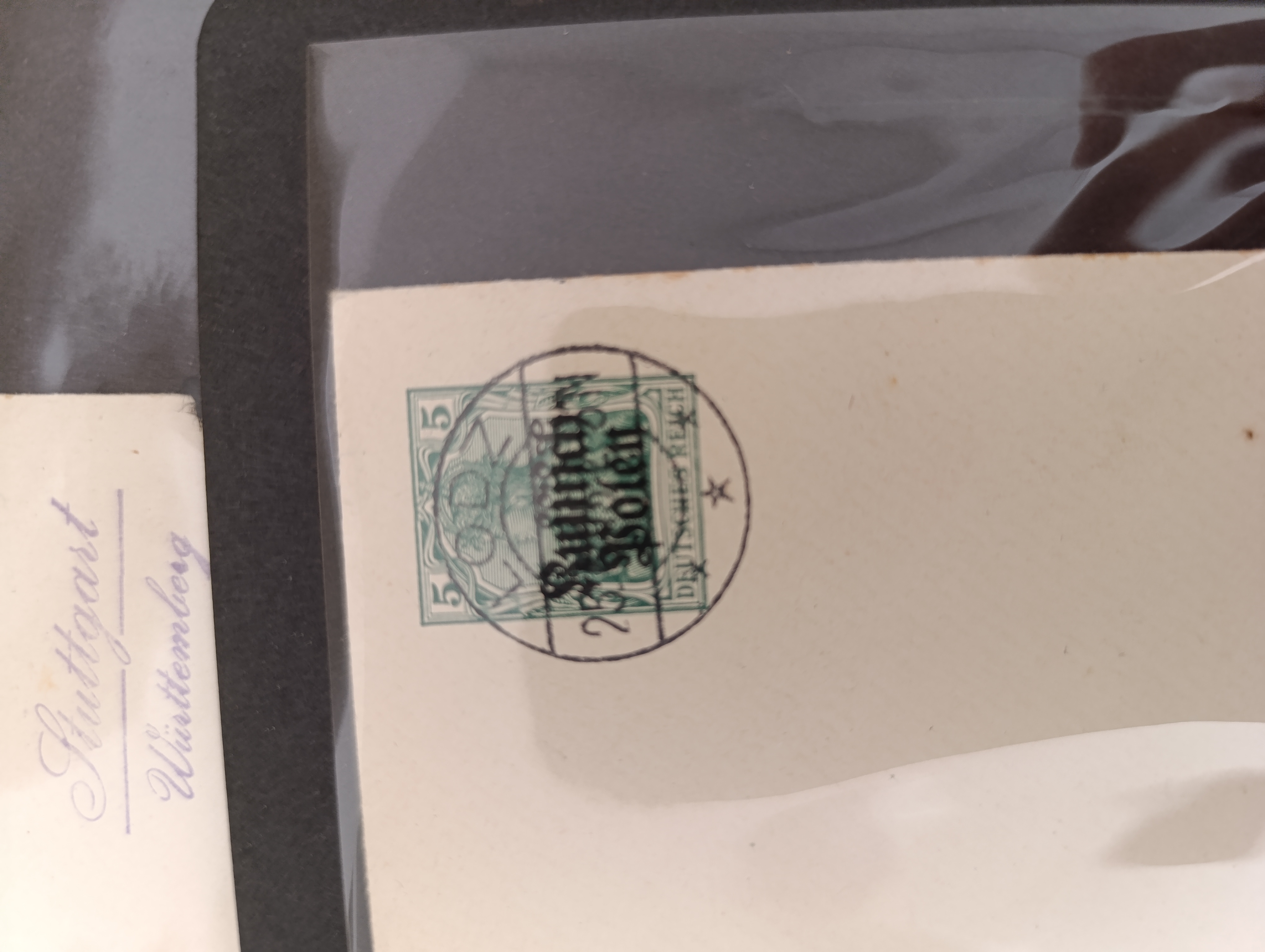 Stuttgart Postboten — надпечатка 25 Pf на 5 Pf Germania