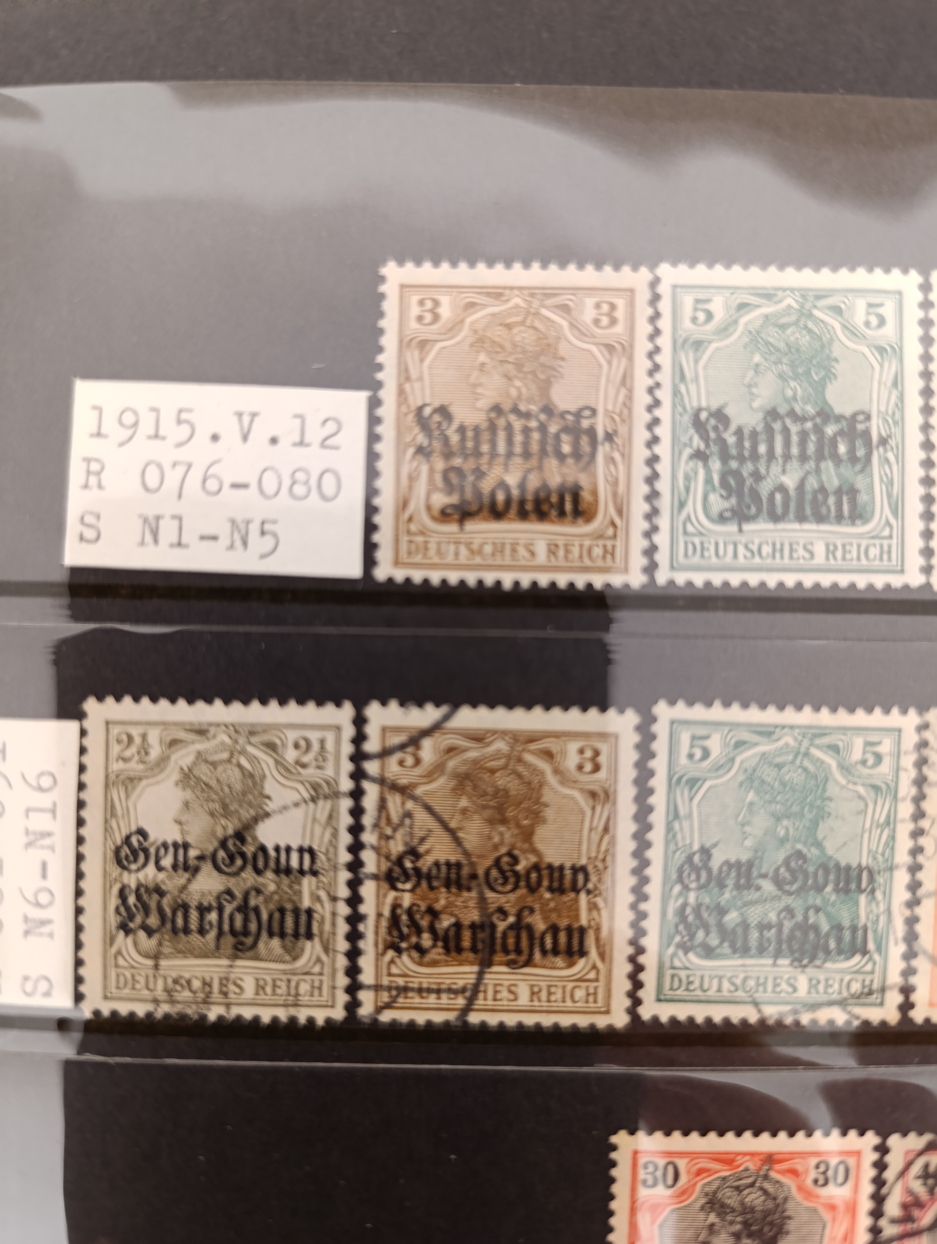 Russisch-Polen и Gen.-Gouv. Warschau — фрагмент листа