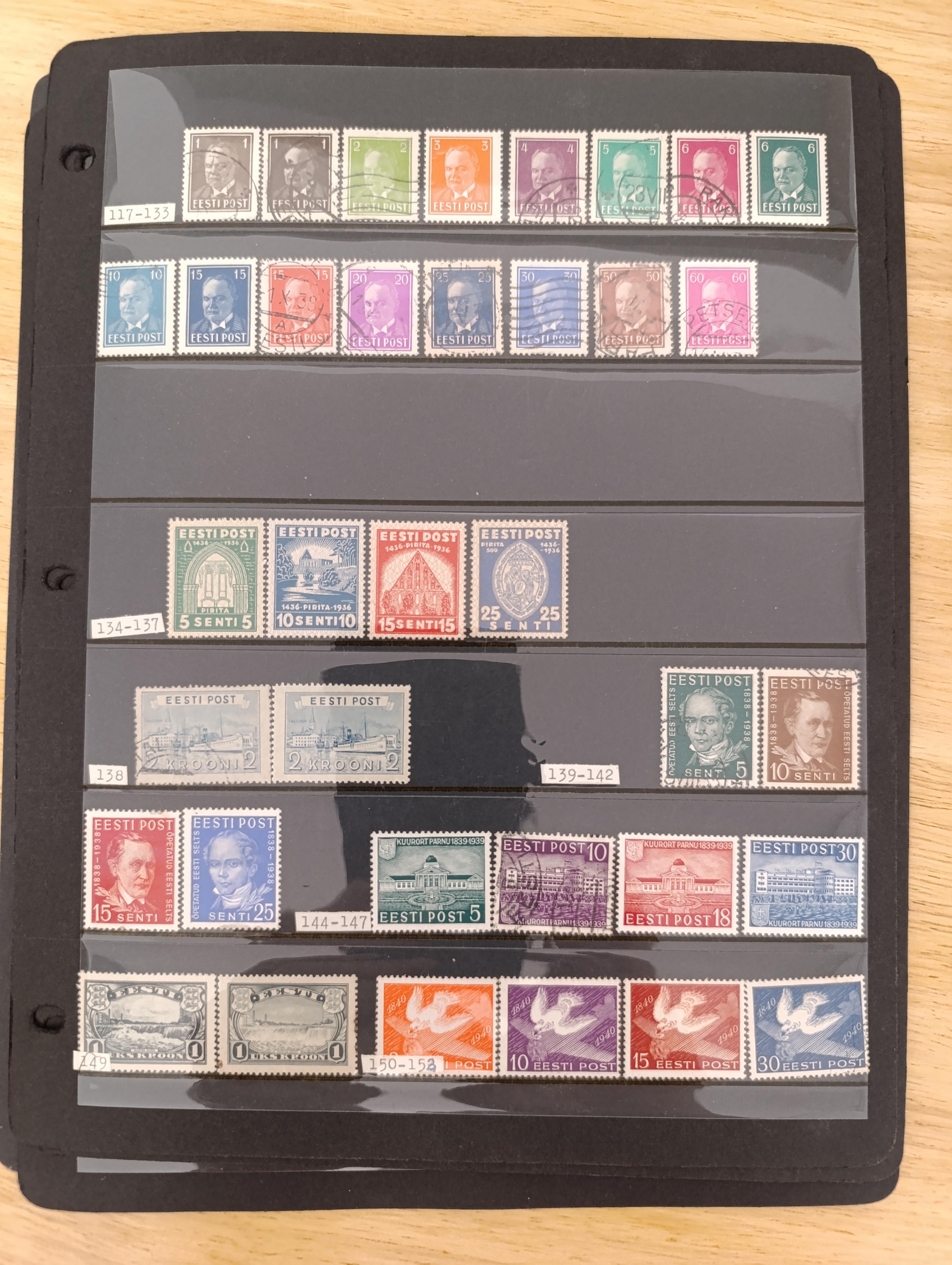 Эстония 1936–1940 — Päts и commemoratives